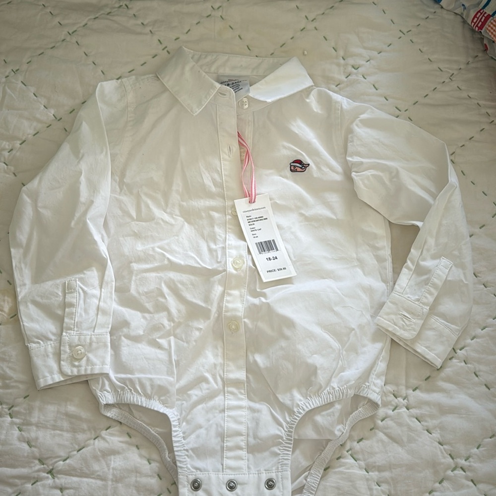 Vineyard Vines Holiday Oxford Onesie